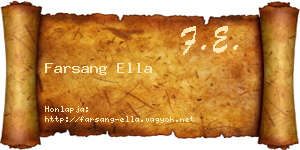 Farsang Ella névjegykártya